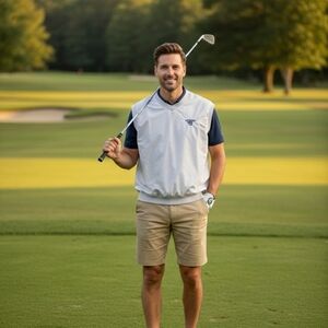 Gear For Sports White Vest with Navy Polo
